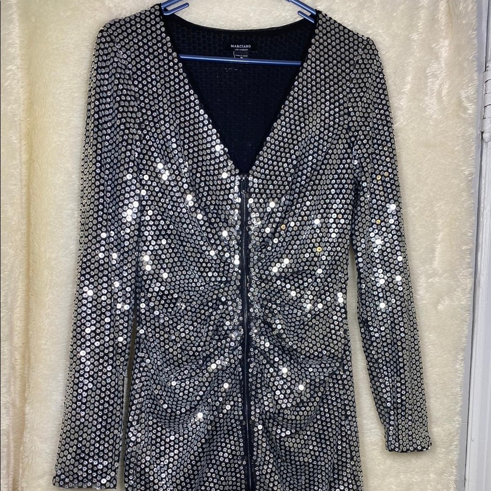 Sparkly, Sequined dress.